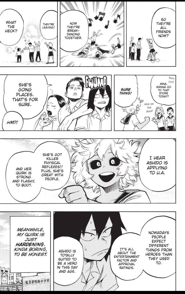 But being typical isn’t her only traits, in the MHA society she’s like Bakugou (except less perfectionist and more friendly), a natural born winner due to her quirk that is sure to put her on the spotlight.