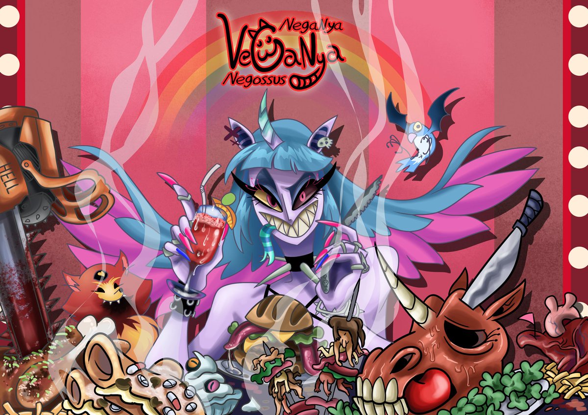VegaNya's tweet photo. Mi character in #HazbinHotel #HazbinHotelFanart #HazbinHotelOC #CartoonArt #demongirl #inthehell #HorrorArt #digitalart #drawing #fanart #illustration #veganya #vegossus @HazbinOcGallery me and Alistair #pomeranian #littledemon #crazygirl https://t.co/aSXNBghL7B