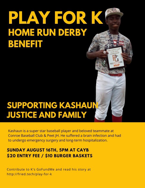 Conroe_Baseball's tweet photo. Let’s show up and hit some Dingers for a good cause this Sunday! #FAMILY https://t.co/cAJF6KEeQn