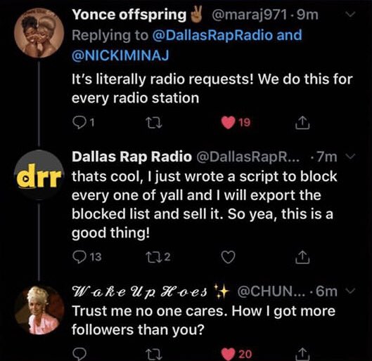 - Recently Nicki dropped MYH w/ ASAP Ferg & DJ’s from radio stations denied barbz of any radio play & ignored their request, one of them even said Nicki was “cheating” & using “bots” so barbz decided to make their own Radio Station on StationHead.