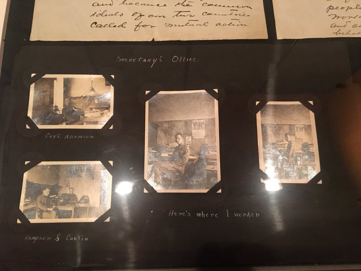 Army clerk Henry Grady Barrett saved the original draft copy of Gen. Pershing’s farewell letter to Field Marshal Foch. He’s in some of the photos below.
