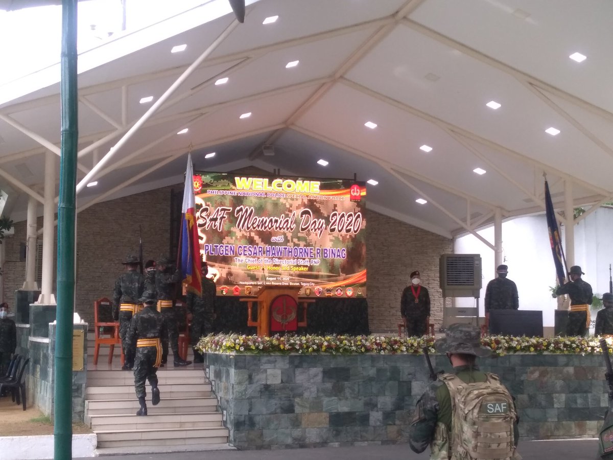 _ralphedwin's tweet photo. HAPPENING NOW: This year's SAF Memorial Day at Camp Bagong Diwa in Taguig City. @PhilippineStar https://t.co/8X1ZyGa1Z0