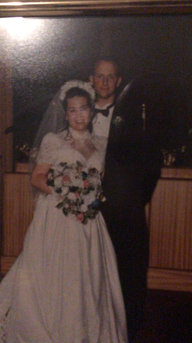corylatham7's tweet photo. Wow. 24 years!!!!  Happy Anniversary !! Even a little hair back then https://t.co/WUNxGdVDNn