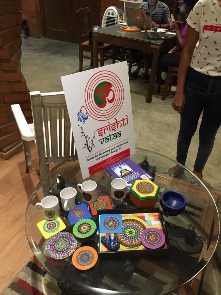 At an exhibition these are mandala art home decor merchandise kept at Atta Galata