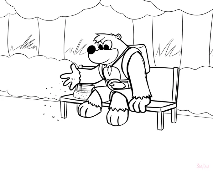 My friend was like "yo wanna hear my headcanon for how bear and birb first met?" 
