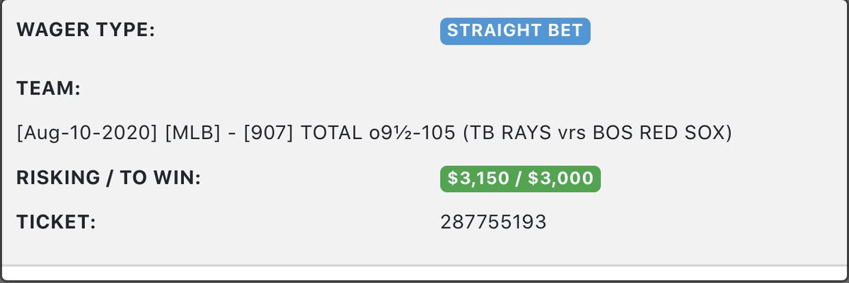 systemsports1's tweet photo. Boston Red Sox Over 9.5 -105 [3]💰 https://t.co/kIU4i9KY0Z