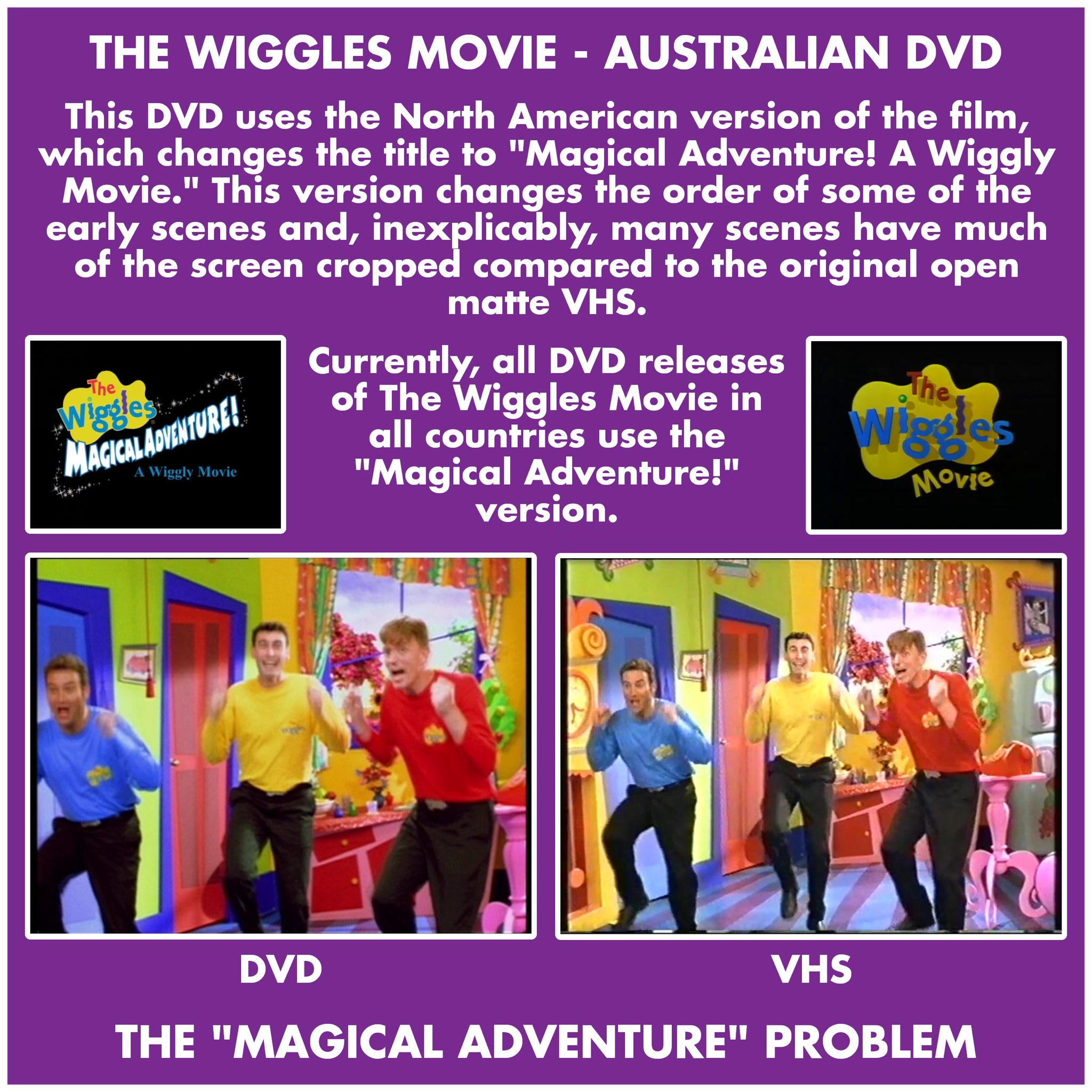 Wiggles Magical Adventure A Wiggly Movie Vhs
