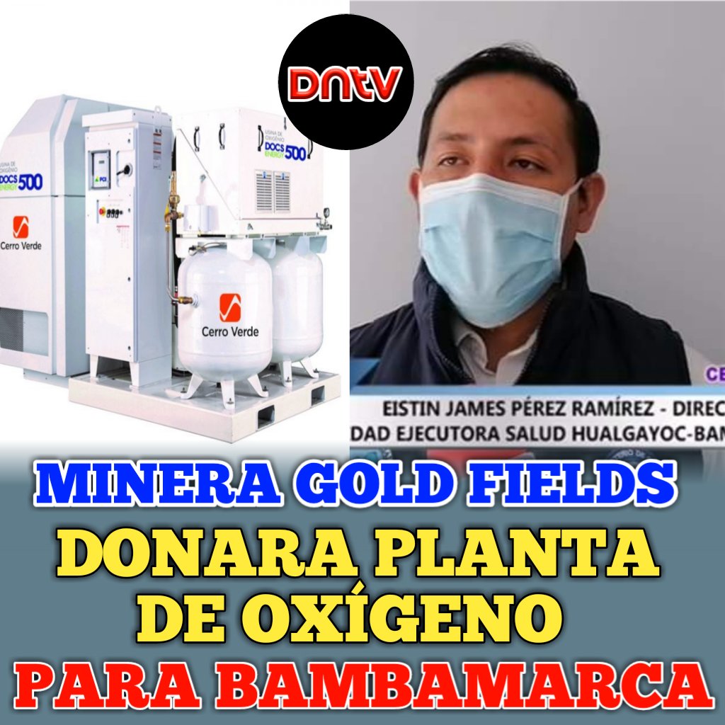 #EMPRESA_MINERA_GOLDS_FIELDS #DONARA PLANTA DE #OXÍGENO PARA #BAMBAMARCA. 
Asi se anuncio en conferencia de prensa de las principales autoridades, para la adquisición de una planta de oxígeno medicinal. 
facebook.com/10573278432493…