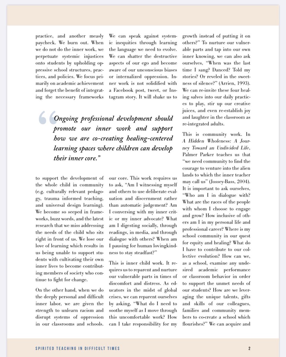 ArleneCasimir's tweet photo. I co-authored another piece with some incredible colleagues @horsting_kristy and @NoelleThiering. Check it out: Spirited Teaching in Difficult Times.  https://t.co/uKpLDh2uKx https://t.co/LnmOQYsoby