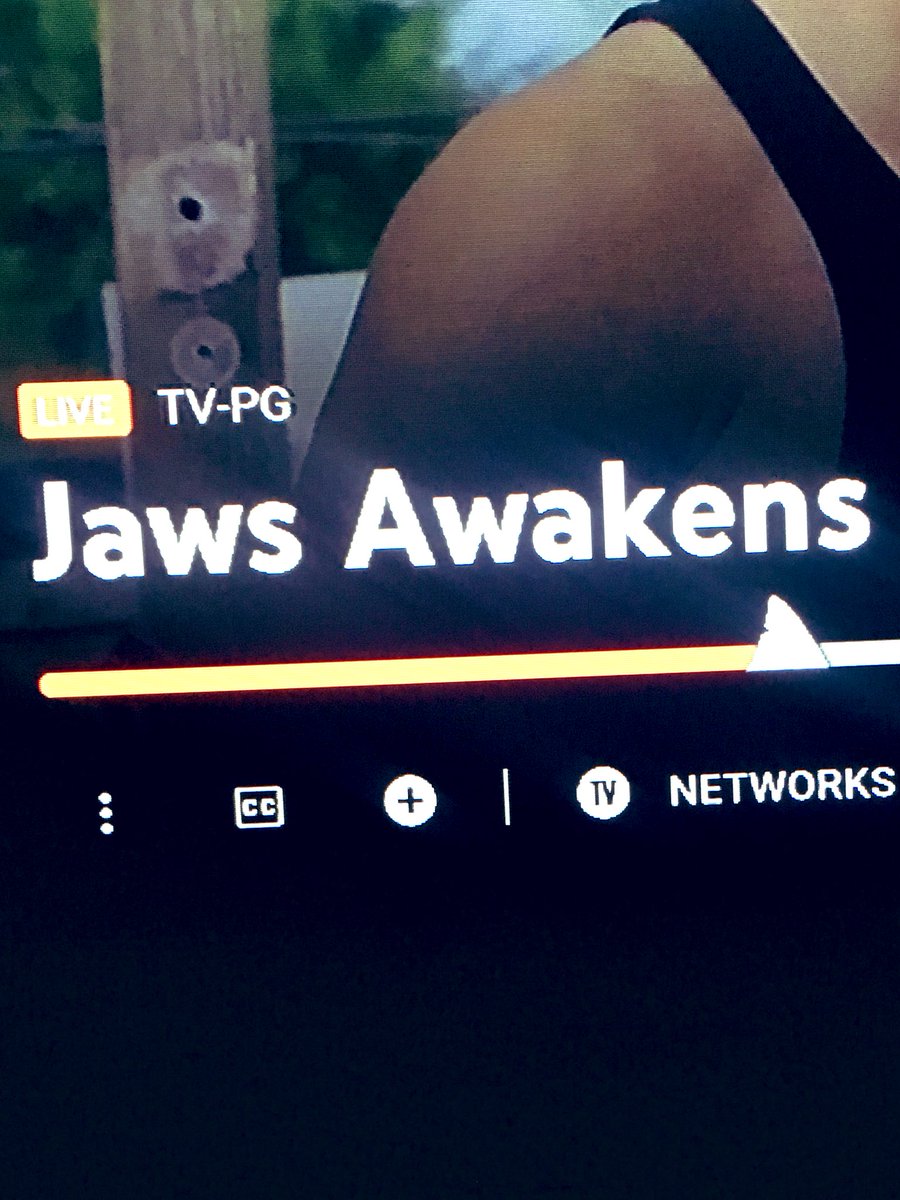 Even my TV knows it’s #SharkWeek2020 with a shark fin progress bar!