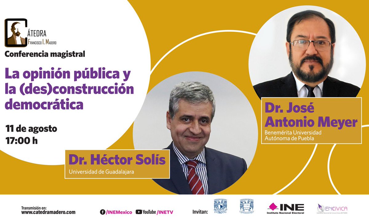 segurart's tweet photo. No se pierdan la conferencia, en el marco  en la cátedra Francisco I. madero. Mañana 17:00 horas. https://t.co/QorJ43L4Da