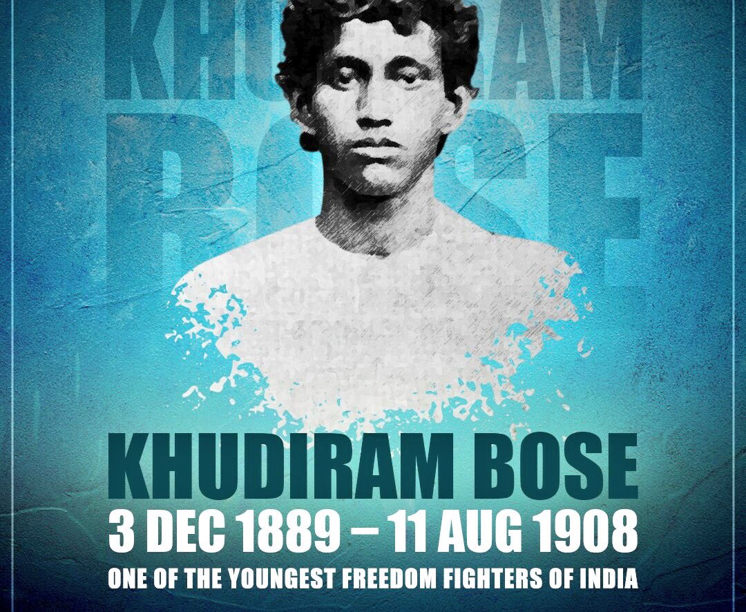Tribute and Salute to #KhudiramBose on his Punyathithi 🙏🏻

One of the youngest revolutionary of India ...

At the time of his hanging, #Khudiram  was 18 years, 8 months, and 11 days old, making him one of the youngest revolutionaries in India...

#khudirambose 
#குதிராம்போஸ்