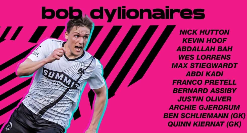 The third team of the Ben Wexler Brotherhood Cup is the Bob Dylionaires.

When the Dylionaires take the pitch, someone is going to get Hoofed. #GetHoofed