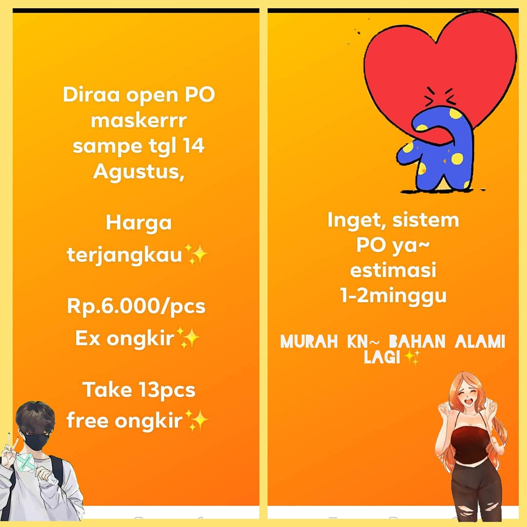 sh_oursi's tweet photo. Hy, aku open PO masker alami ya✨💕
Harga terjangkau banget,, minat bisa dm ya, atau chat wa 0812-66455-5537
.
Bisa tanya" juga~
#maskerbatam #maskeralami #masker #batam #jualbeli #trusted #fjb https://t.co/h7BsX3EeJT