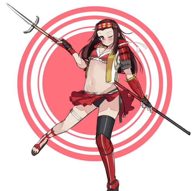 #ガルパン
お題箱にあった水着な左衛門佐ラフ 