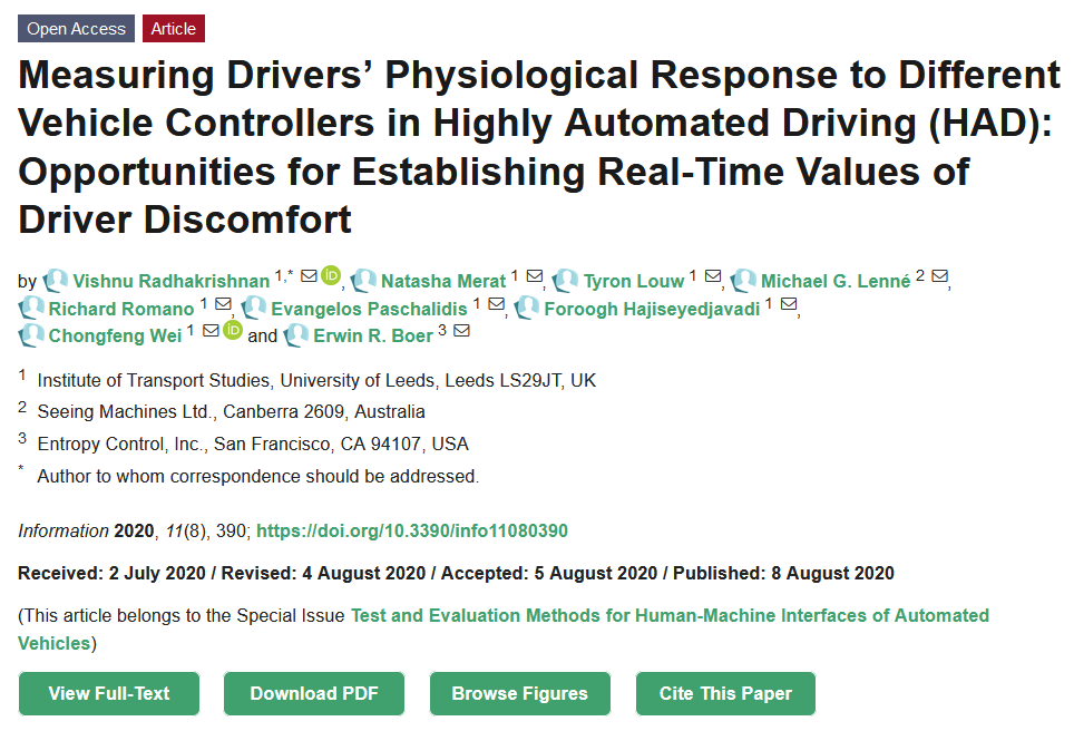 InformationMDPI's tweet photo. #NewPaper Measuring Drivers’ Physiological Response to Different Vehicle Controllers in Highly Automated Driving (HAD): Opportunities for Establishing Real-Time Values of Driver Discomfort
#driverstate
#psychophysiology
#heartrate
#HRV
https://t.co/dUDJUHHjTT
@MDPIOpenAccess https://t.co/8YUIAmPqOb