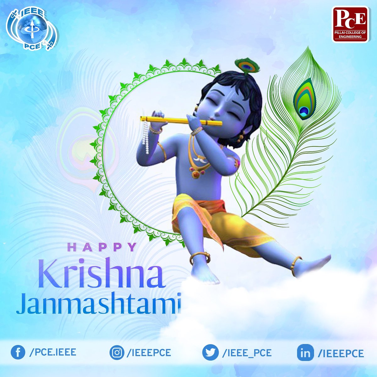 ieee_pce's tweet image. May the melody of Krishna&apos;s flute add sweetness and strength to our life.
May we sync and resonate to his teachings and symphony with love and empathy.
IEEE PCE wishes you all a very Happy Krishna Janmashtami ❤️💫

#ieee #ieeepce
