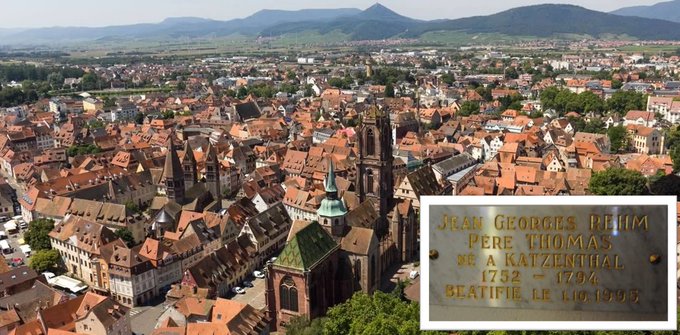 #CeJourLa 11 août 1794
Mort du bienheureux Jean-Georges Rehm
Né à Katzenthal
Prêtre dominicain à Sélestat

«Ils ont connu un long calvaire
pour être restés fidèles à leur foi et à l’Église.» 
Jean-Paul II lors de la béatification
1° oct. 1995

✞ Martyr de la Révolution française