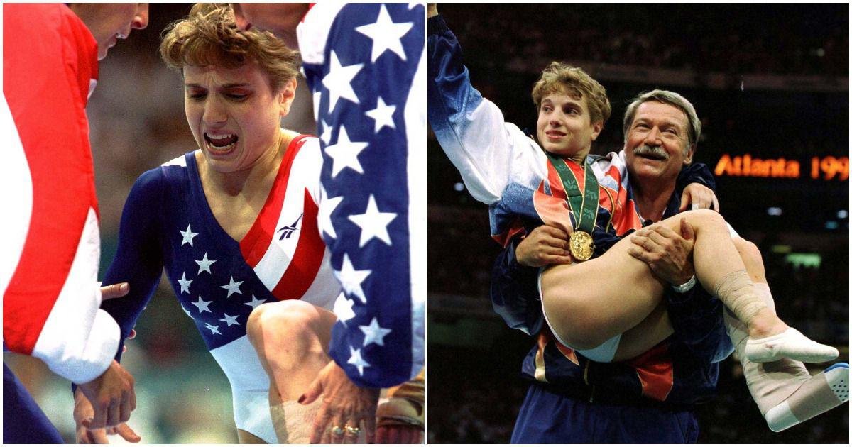 #19 This is one of the most iconic images in the history of the Olympic Games. What we often ignore is, USA would have won gold even if Kerri Strug didn't perform the second vaultBut she did, because she didn't want to leave it to chanceMakes the effort all the more valiant