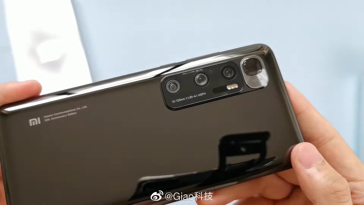frankie_tech's tweet photo. First look at the #Mi10Ultra! Back cameras look much better in real life versus the renders! #Mi10ProPlus https://t.co/wimeDuqT02