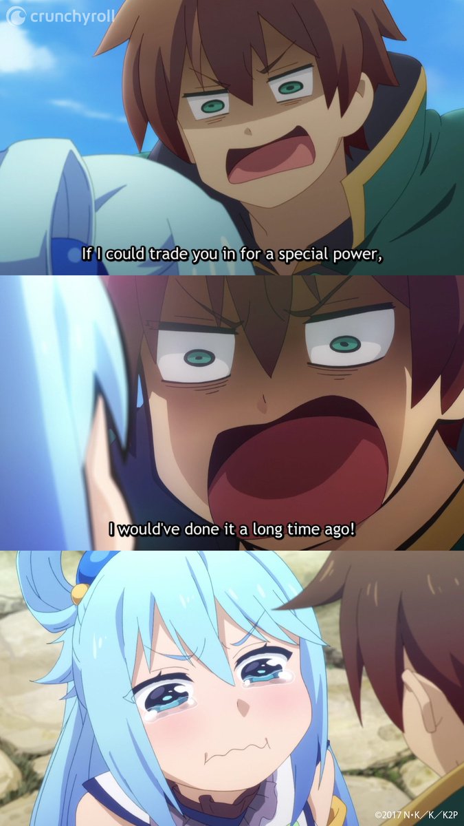 Konosuba_Anime's tweet image. Still can't believe Kazuma went there. 🥺😭