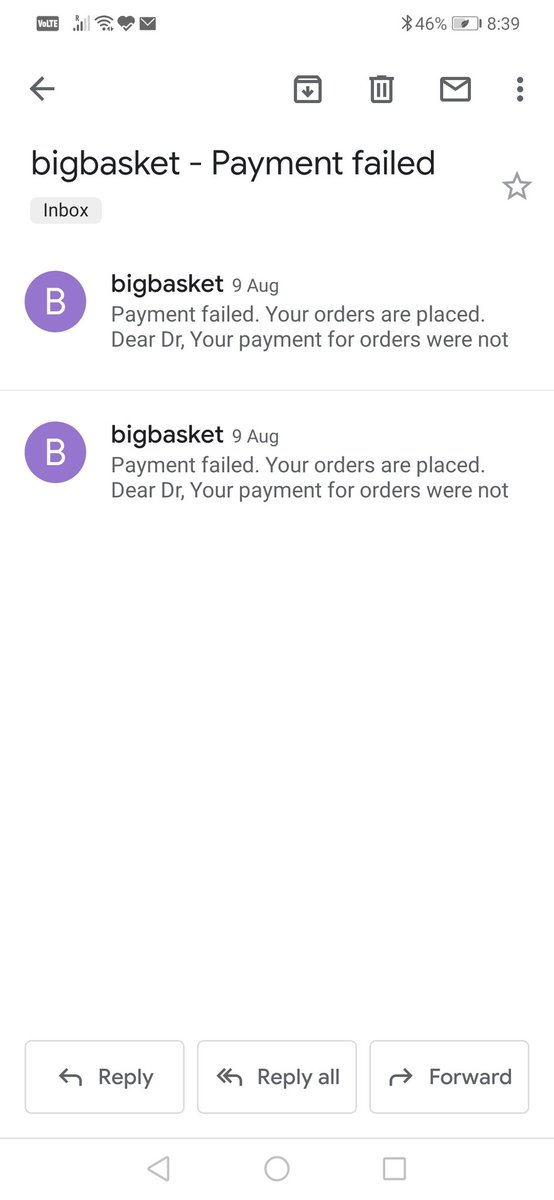 bigbasket on Twitter "Rest assured, this has been raised with our