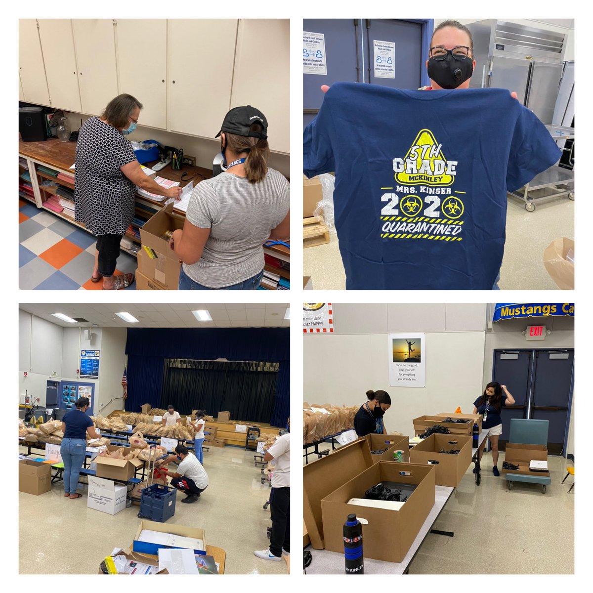 rosanchez2408's tweet photo. Trust the process! Gearing up for materials/chrome book distribution has been an adventure 😳🤪. All of us Mustangs are all in!!! #teamBCSD @MckinleyBCSD https://t.co/7D8P3ygRTb