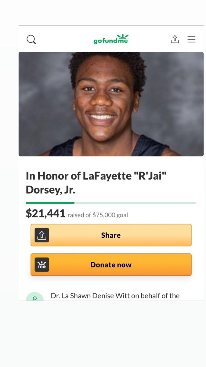 The basketball community lost a great young man who will forever be missed especially his amazing smile. Let’s all help and do our part to help reach the goal!! #longlivelaf #RIPRJ 💜💜