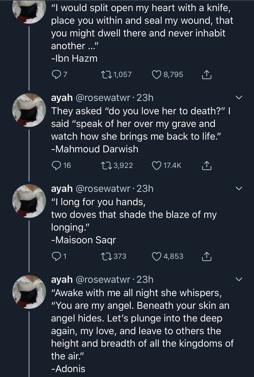 jengray97's tweet photo. Arabic love poems are a different kind of beautiful, my god https://t.co/3j9TauUw0o