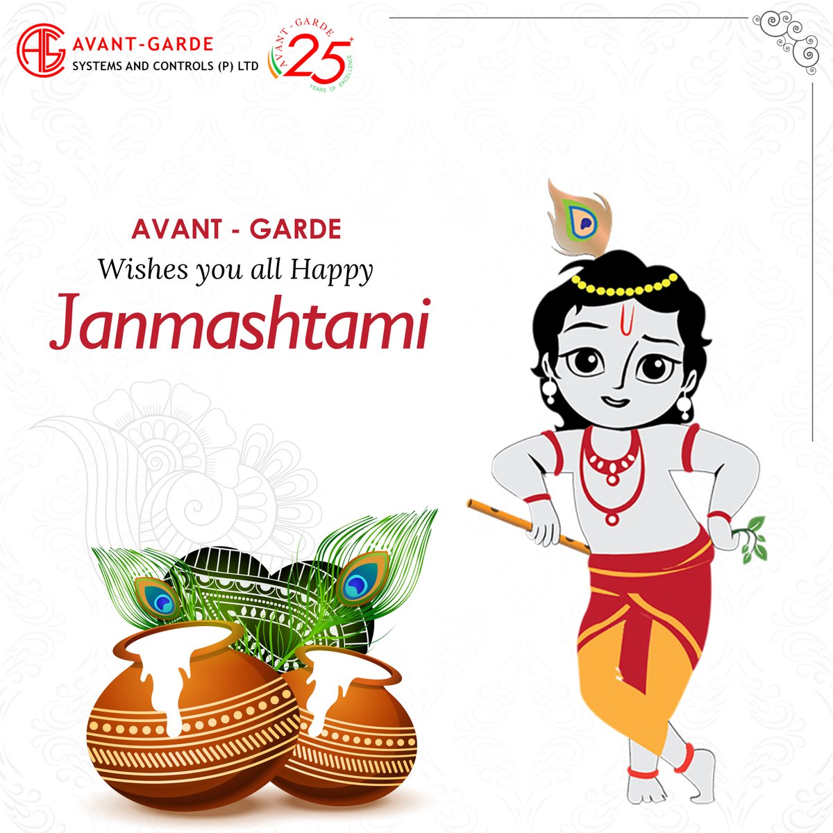 avantgardeindia's tweet photo. Avant-Garde wishes you all a Happy Janmashtami /Krishna Jayanthi.
#AvantGarde #AvantGardeIndia #Engineers #Consultants #OwnersEngineering #DetailedEngineering #PMC https://t.co/iduY5ohHNu