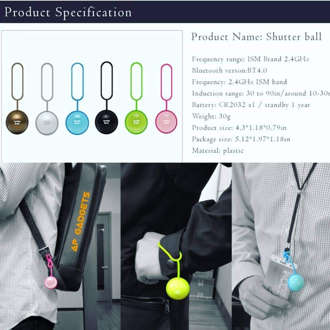 ap_gadgets's tweet image. Shutter Ball : Remote Shutter for your Smartphone or Tablet Camera, Single Button press releases the shutter, Bluetooth Low Energy for up to 5-year Battery Life.
@ShutterBall @selfie @photography @gadgets @tech @amazon