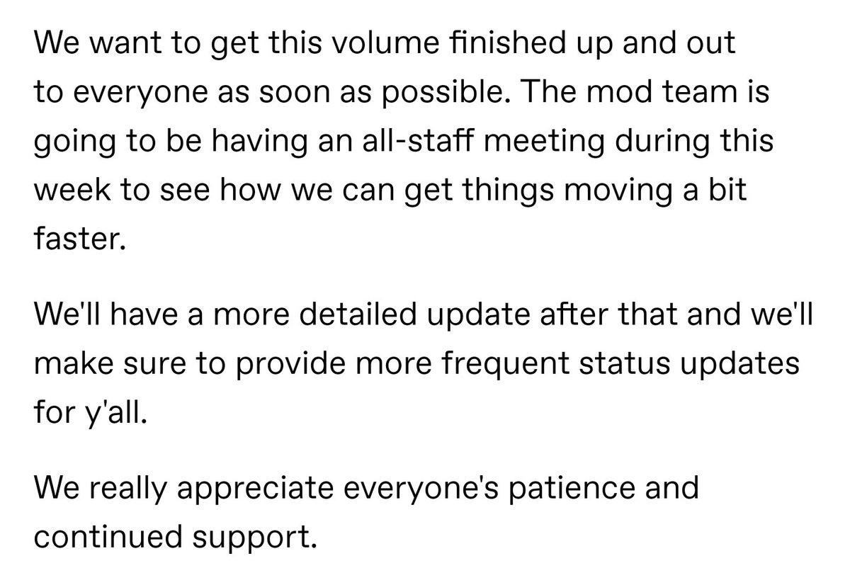 ProfoundZine's tweet photo. A small update! Thank you all for your continued patience. 💚💙 https://t.co/JlNOmuadhL