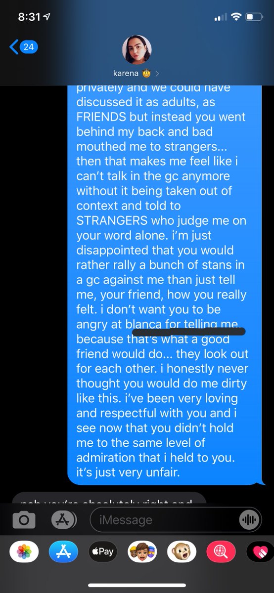 They have been caught multiples times speaking badly about who they consider "friends", for this instance they had spoken bad about lola ( @twicexozen) and when i brought it up to lola, kiki LIED about speaking to lola prior, when they supposedly "apologized" they went on their—