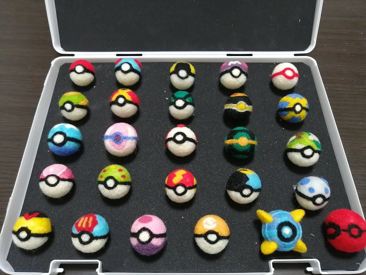 ダイゴ 羊毛フェルトでモンスターボール作りました 剣盾で入手可能なボール全種です ポケモン 羊毛フェルト ポケモン刺せるかな ダイゴ 羊毛フェルトでモンスターボール作りました 剣盾で入手可能なボール全種です ポケモン 羊毛フェルト ポケモン刺せるかな