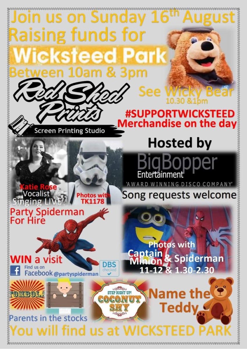 SupportWickies's tweet photo. The next fundraiser for the Wicksteed Charitable Trust ..... At the park this Sunday ..... #funinthesun #savewicksteed #supportwicksteed #kettering https://t.co/UrQver9gHd