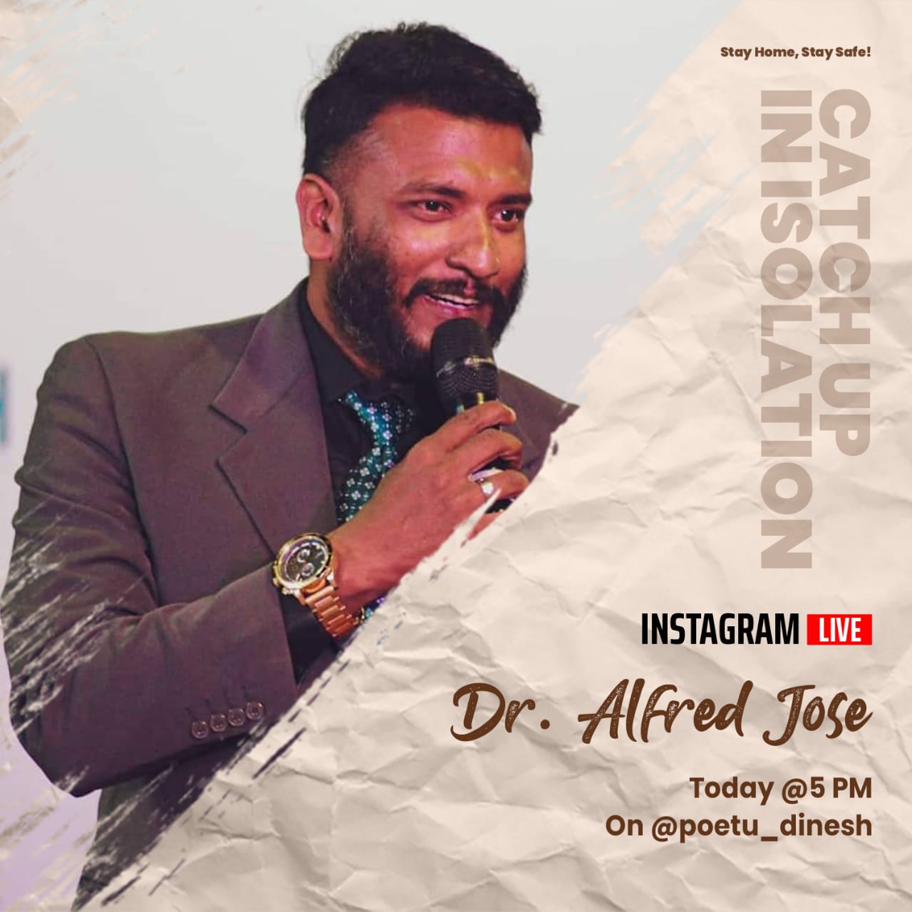 Dr.Alfred Jose on X: Today 5pm Instagram Live with @poetu_dinesh, all  about positivity & Controversial Issues, Don't miss it.... #alfy #lifecoach  #tamil #alfredjose #meaningoflife #alfy_videos t.cotnluW5Uknt  X