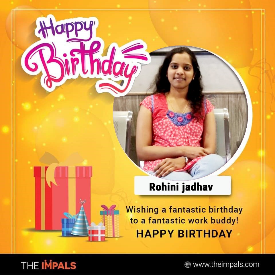 THE_IMPALS's tweet photo. Wishing Rohini Jadhav a wonderful Birthday and a year of good health, happiness and success.
- Team Impals Marcom https://t.co/DqJL7dl7q5
