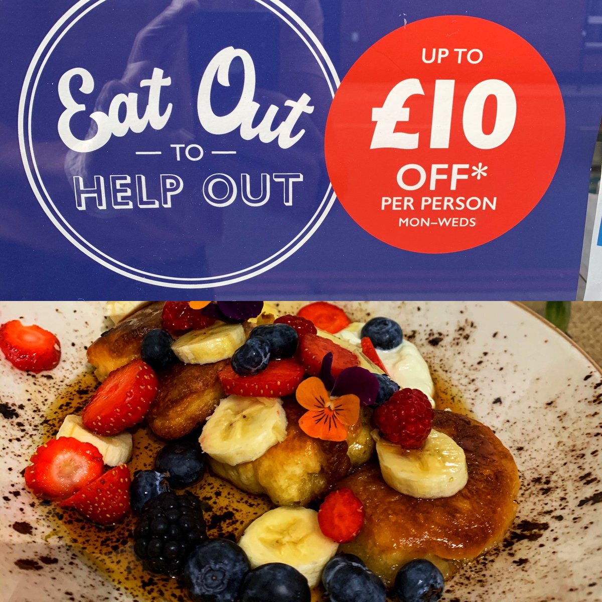 GreenMonkeyLDN's tweet photo. Tuesday treat! Why not try our fluffy pancakes today? 🤤🤤🤤. #tuesday #eatouttohelpout #pancakes #freshfruit #yogurt #greenmonkeyldn https://t.co/WhIgTOtPoN