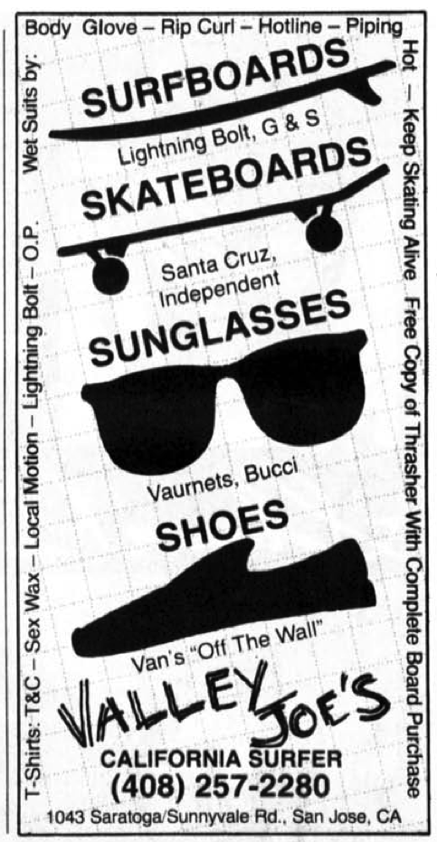 RafaelDomeyko's tweet photo. What happened to #CaliforniaSurfer? If you lived in the valley and skated or surfed in #SantaCruz this is where you got your gear. Located on Saratoga-Sunnyvale Road, San Jose, CA. Credit @thrashermag DEC 81 @SpartanDaily OCT 65 #Forestdweller blog https://t.co/cIfSezvkWf