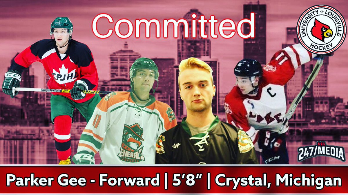 paulcosta__7's tweet photo. Parker Gee has committed to @GoCards!!!! 

Former @WindsorAces forward @parksgee11 has committed to the @UofLIceHockey for the 2020-21 season.

Gee posted 17 goals and 27 assists for 43 points in 41 games as a 21-year-old in 2019-20. The native of Crystal, Mich. #CardNation https://t.co/Uhqd98znyJ