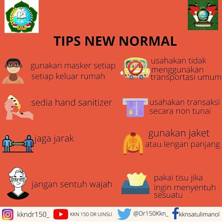 Dr150Kkn's tweet photo. Assalamualaikum Fellas!✨

Ada #tips150 nihhh tentang new normal. https://t.co/mLlauawYlz