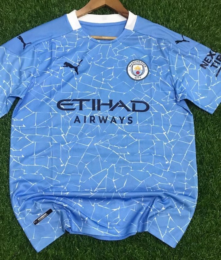 Man City 20/21 Home Kit Features a subtle white mosaic pattern across the front and sleeves Phone/WhatsApp: 08039562419 Promo: 30% discount Telegram:t.me/KitshouseX Pls send a DM /Nationwide Delivery now Available