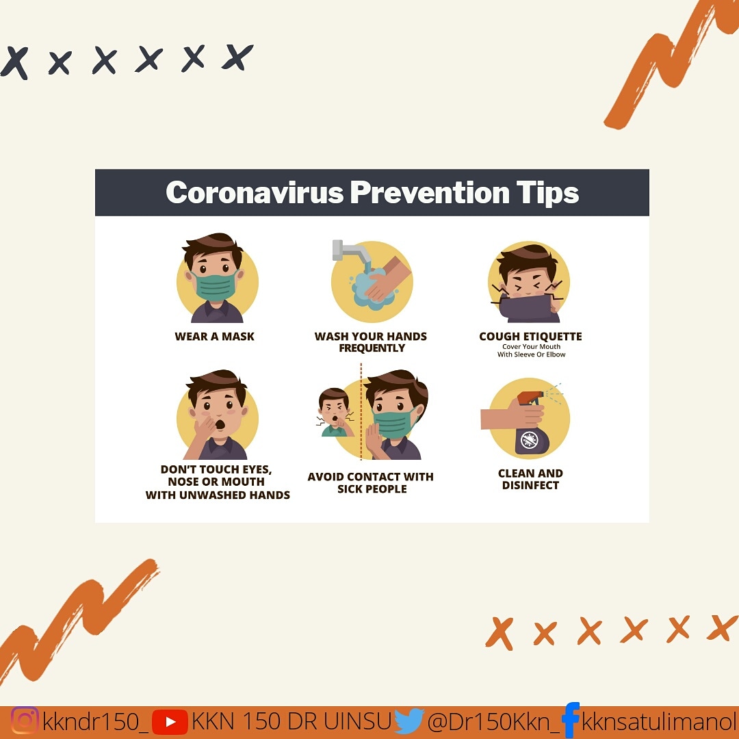 Dr150Kkn's tweet photo. Assalamualaikum Fellas!✨

Ada #tips150 lagi nihhh tentang pencegahan #COVID19 dan juga ada #quote150 nihhh

#dirumahaja
#kkndr150uinsu
#Alhamdulillah
#uinsujuara https://t.co/JiagOSYhLU
