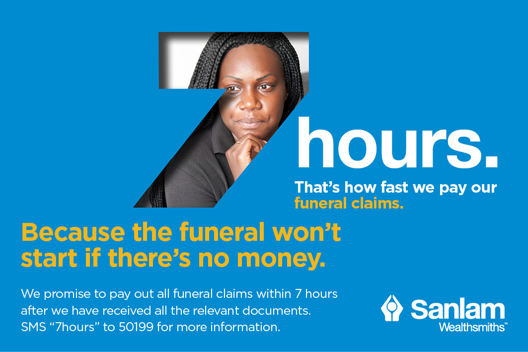 SanlamAllianzN's tweet photo. 7 hours!!! That's how fast we pay our funeral claims. #SanlamNamibia #7hours https://t.co/atIUpHUylr