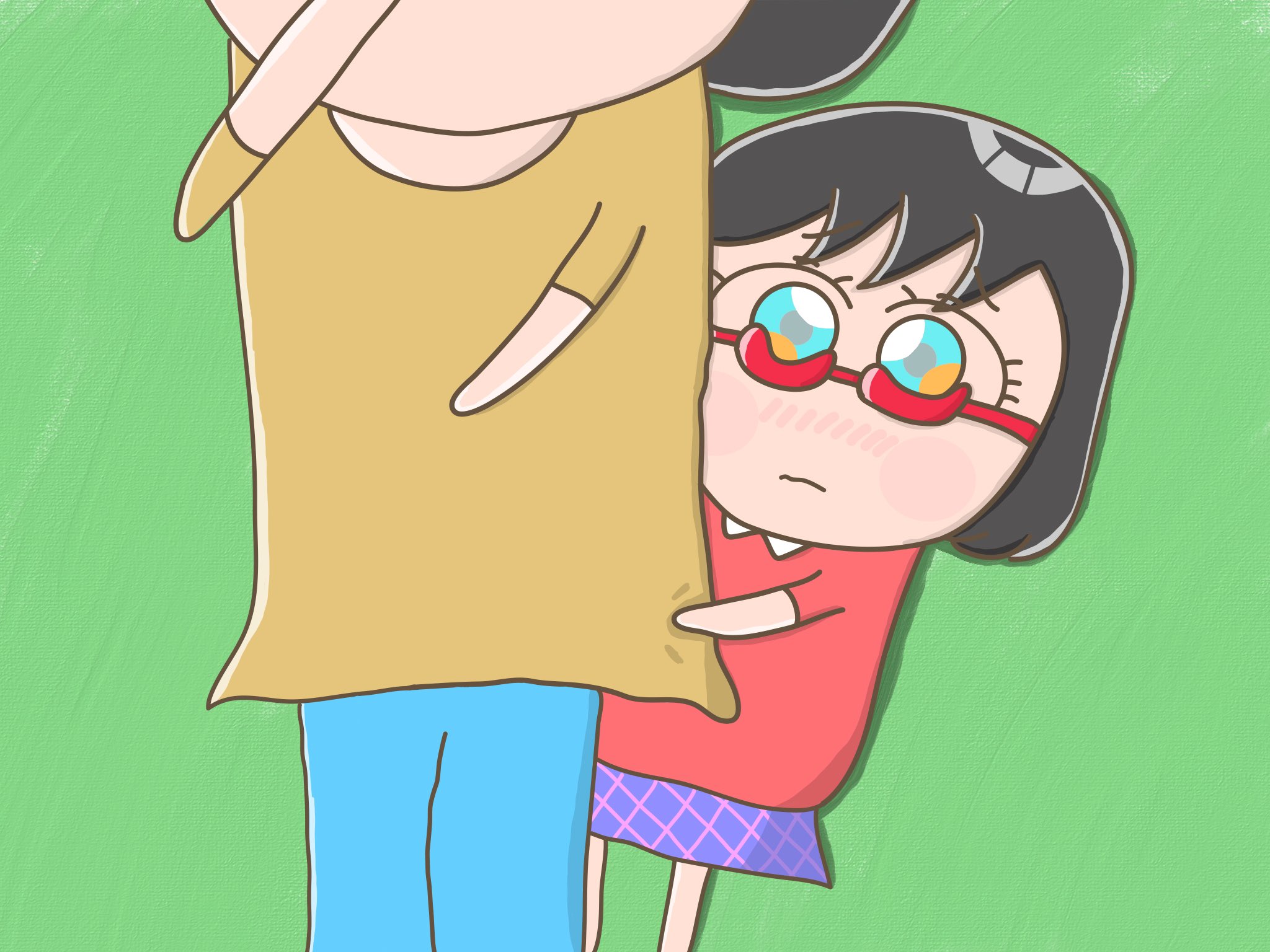 Aki かわいい子供 動物イラスト描きます 在 Twitter 上 初対面の人に恥ずかしくてママの後ろに隠れる女の子 イラスト 毎日イラスト 芸術同盟 小学生 子供 アート 女の子 お母さん メガネ女子 かわいい 可愛い絵を描く同盟 夏の創作クラスタフォロー祭り