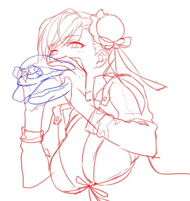ある所でハンバーガーにかぶりつく武蔵ちゃんを描こうとしたらボツになってしまったのでそのままハンバーガー繫がりで新宿オルタに描き直したらそれもボツになってしまったやつ 
