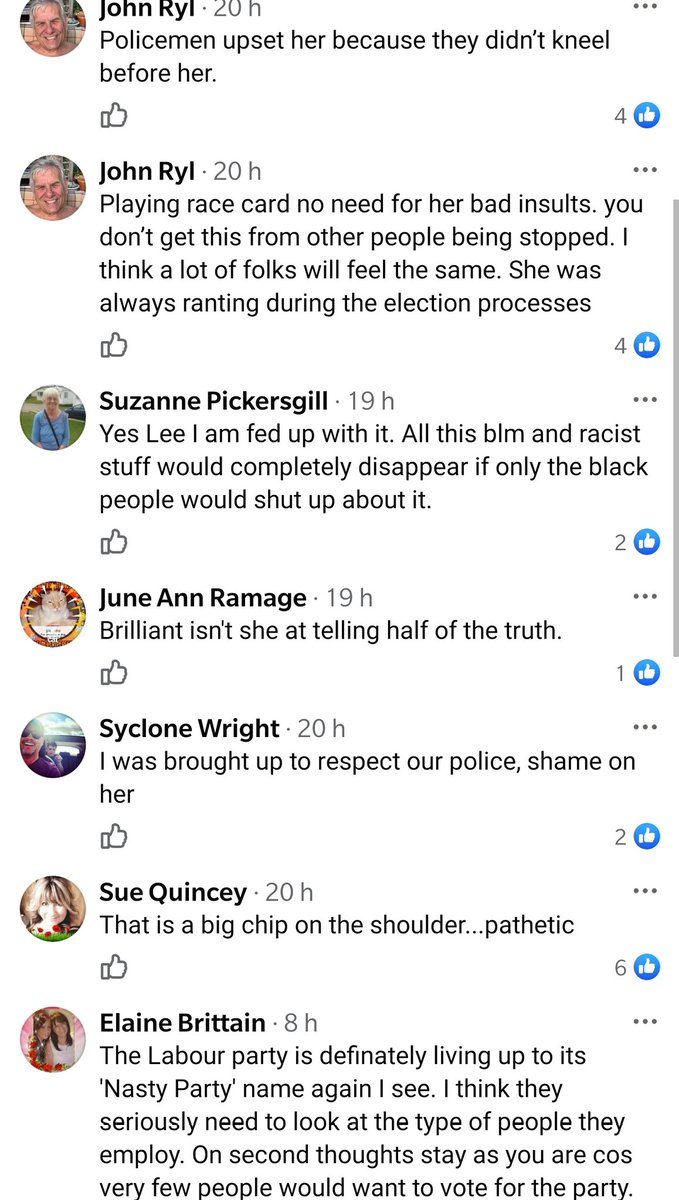 Perhaps Tory MP for Ashfield  @ashfield_lee would like to explain why he's not calling out his friends suggesting  @DawnButlerBrent is taken out and shot.This is on his PERSONAL Facebook page.Do  @Conservatives have anything to say? #Blacklivesmatter   https://m.facebook.com/story.php?story_fbid=2775293866041948&id=100006840850162&sfnsn=scwspmo&extid=tJwuhB8ZA7VWCUj8