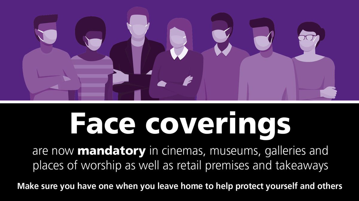 Unless you breathe through gills, a face covering won’t work if you’re wearing it around your neck 🐟 If you can wear one, it should cover your nose and mouth while allowing you to breathe comfortably

Find out when and how to wear face coverings here ➡ gov.uk/government/pub…