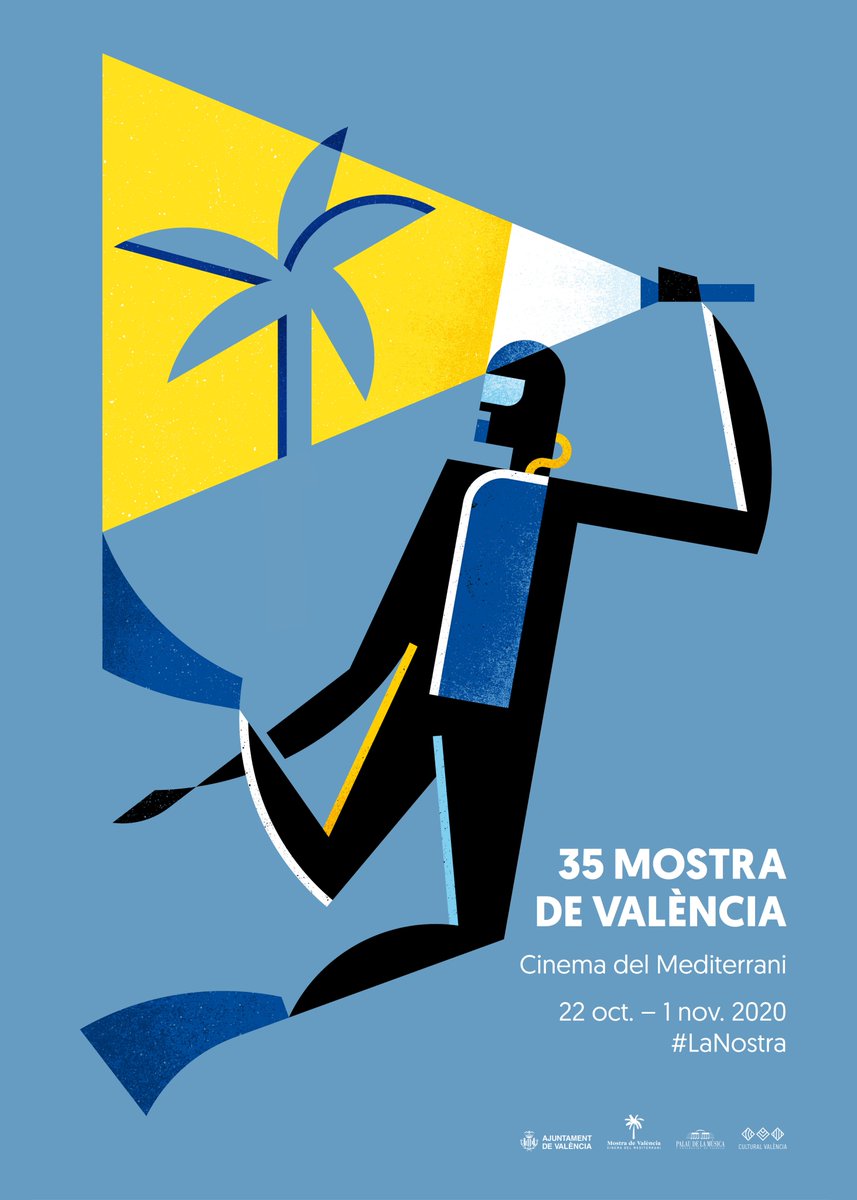 avav_valencia's tweet photo. La 35ª edición de la Mostra de #València @lamostravlc, (22 de octubre -1 de noviembre), ya tiene cartel 🤿🎨 
El diseñador e ilustrador de Bocairent, Vicent Ramón, firma la identidad visual de esta edición de 2020
#LaNostra #cinemamediterrani https://t.co/xz5jnhtBqq
