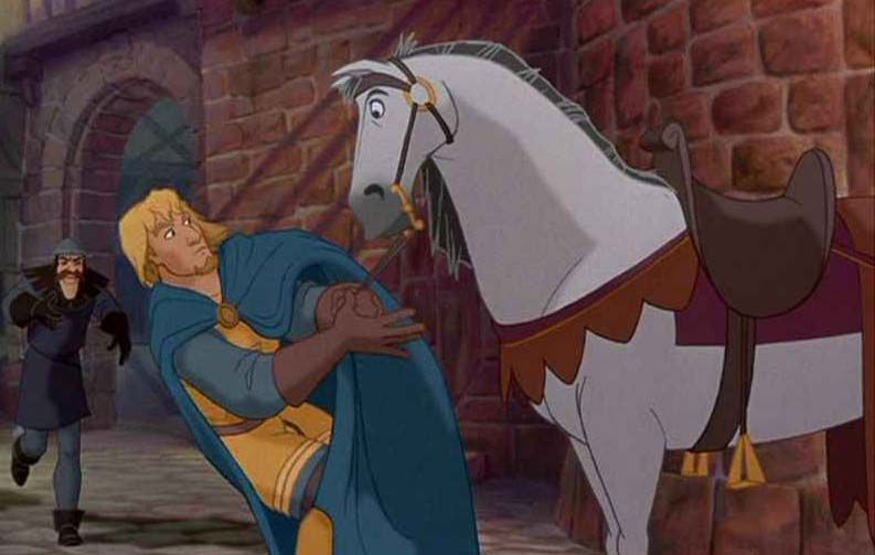 His horse's name is Achilles and he himself is golden-haired. Brb I totally didn't think of The Song of Achilles 